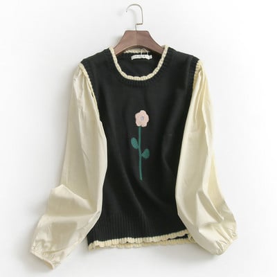 Casual γυναικείο πουλόβερ - με κέντημα