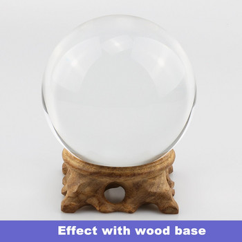 Супер прозрачна топка от кристални лещи K9, прозрачна стъклена топка за фотография, леща за гадаене, магическа сфера с основа за стойка, декор за дома