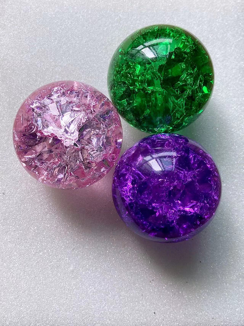 4/5 cm ledo įtrūkimo krištolinis stiklo rutulys stebuklingas Feng shui rutulys, uolos fontanas Bonsai kamuolys Svetainės namų dekoravimas