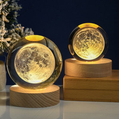 Globus Sunčevog sustava Galaxy K9 Kristalna kugla 3D laserski gravirana astronomska kugla planeta Fantastičan stil Kućni dekor Kozmički model Poklon