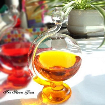 Įkvėptas stiklinis orų audros prognozė, butelio barometras, namų biuro „pasidaryk pats“ dekoras DEC889