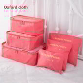 6/4 dalių rinkinys Kelionių organizatorius laikymo krepšiai lagaminas pakavimo rinkinys laikymo dėklai Nešiojami bagažo tvarkyklės drabužiai tvarkingi maišeliai