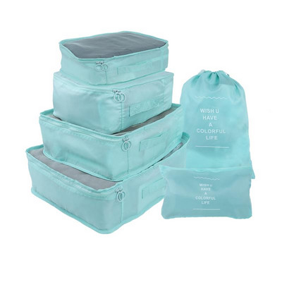 6/4 dalių rinkinys Kelionių organizatorius laikymo krepšiai lagaminas pakavimo rinkinys laikymo dėklai Nešiojami bagažo tvarkyklės drabužiai tvarkingi maišeliai