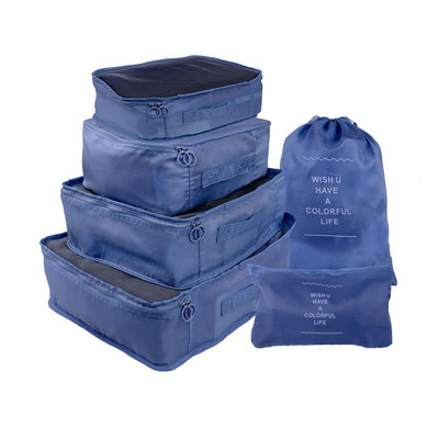 6/4 dalių rinkinys Kelionių organizatorius laikymo krepšiai lagaminas pakavimo rinkinys laikymo dėklai Nešiojami bagažo tvarkyklės drabužiai tvarkingi maišeliai
