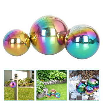 Garden Gazing Sphere Mirror Κοίλος εξωτερικός χώρος από ανοξείδωτο ατσάλι Μπάλες σφαιρών Reflectiveclearance Διακοσμήσεις Rainbow Polished Shiny