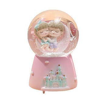 Crystal Snow Globes Ball Glass Crafts Διακόσμηση επιφάνειας εργασίας σπιτιού γραφείου Χριστουγεννιάτικα γενέθλια Γάμος Μουσικό κουτί Δώρο διακόσμηση