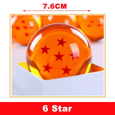 76 mm-es átlátszó 3D 1-7 csillagos kristálygömb fényképezés lencsegolyós üveggyanta jóslás lencsegömb varázsgömb gyermek ajándéktárgyak