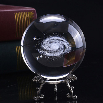 60mm Milky Way Crystal Ball Globe Galaxy 3D Laser χαραγμένο γυαλί μινιατούρα Μοντέλο Crystal Craft Sphere Στολίδι Globe Glass Home