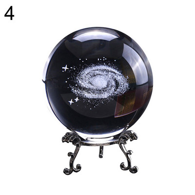 60 mm-es Tejút kristálygömb gömbgömb galaxis 3D lézergravírozott üveg miniatűr modell kristály kézműves gömb díszgömb üveg otthon