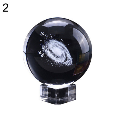 60 mm-es Tejút kristálygömb gömbgömb galaxis 3D lézergravírozott üveg miniatűr modell kristály kézműves gömb díszgömb üveg otthon