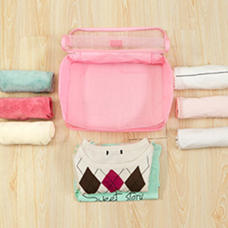 6 vnt./rinkinys Kelioniniai saugojimo krepšiai Namų užtrauktukas Skaitmeninis duomenų kabelio laikiklis Drabužiams Bagažo pakavimo kubas lagaminas Tvarkingas maišelis