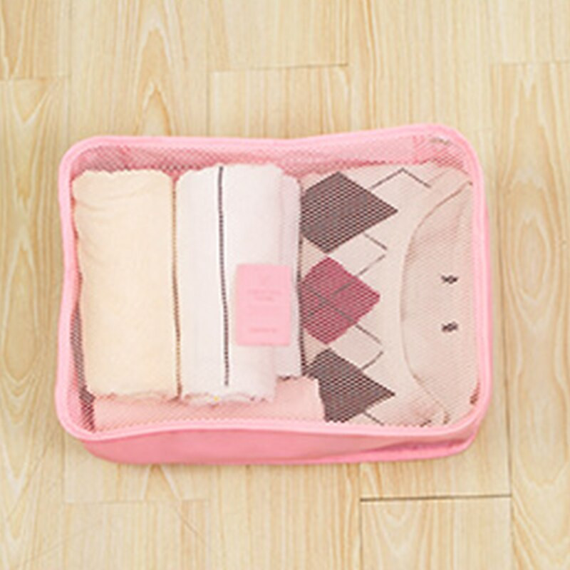 6 vnt./rinkinys Kelioniniai saugojimo krepšiai Namų užtrauktukas Skaitmeninis duomenų kabelio laikiklis Drabužiams Bagažo pakavimo kubas lagaminas Tvarkingas maišelis