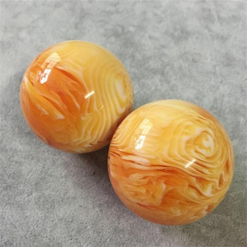 1 чифт естествена смола Art Amber Beeswax топка ONL Crystal Sphere Reiki Healing Home Decor 50 mm