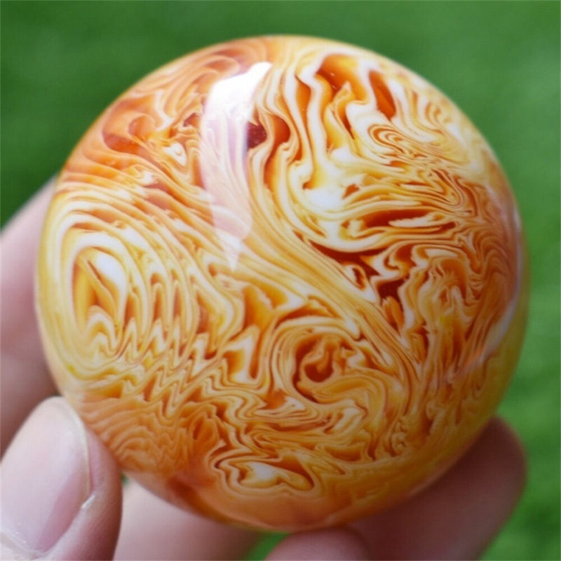 1 pár természetes gyanta Art borostyán méhviasz golyó ONL kristálygömb Reiki gyógyító otthoni dekoráció 50mm