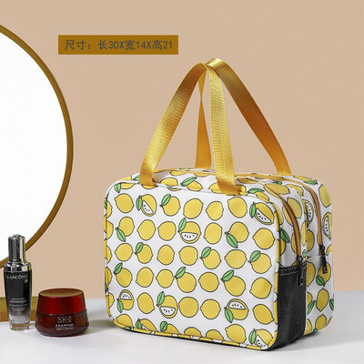 Moteriškas kosmetikos krepšys, nešiojamas kelioninis tualeto reikmenų skalbimo krepšys, atsparus vandeniui dvisluoksnis sauso drėgno atskyrimo vandeniui atsparus odos priežiūros dėžutė