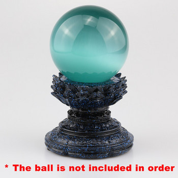 Ρητίνη Lotus Display Stand for Crystal Glass Lens Ball Divination Photography Lensball Base 60 70 80 90 100mm Magic Sphere Holder