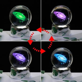 60mm 3D Crystal Ball Crystal Craft Στολίδι Γυαλί χαραγμένο με λέιζερ Μινιατούρα Μοντέλο Dragon Sphere Διακόσμηση επιφάνειας εργασίας