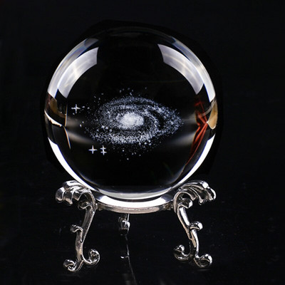 60 mm 3D krištolinis rutulys, krištolinis amatų ornamentas, stiklo lazeriu graviruotas miniatiūrinis drakono modelis, sfera, darbalaukio dekoravimo priedai