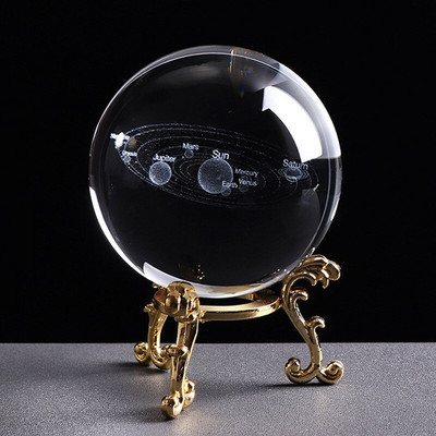 60 mm 3D krištolinis rutulys, krištolinis amatų ornamentas, stiklo lazeriu graviruotas miniatiūrinis drakono modelis, sfera, darbalaukio dekoravimo priedai