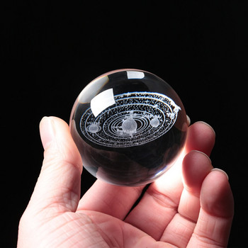 60mm/80mm 3D Zodiac Sign Star Crystal Ball με λέιζερ χαραγμένη γυάλινη σφαίρα Crystal Craft Διακόσμηση σπιτιού Δώρα γενεθλίων