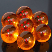 7 db 3,5 cm-es Seven Stars Ball Crystal Balls készlet Gyűjtemény dobozban Klasszikus akciófigurák Játékok Ajándékok
