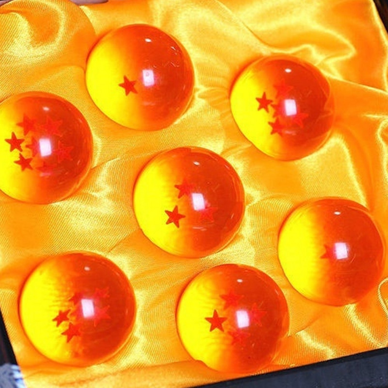 7 db 3,5 cm-es Seven Stars Ball Crystal Balls készlet Gyűjtemény dobozban Klasszikus akciófigurák Játékok Ajándékok