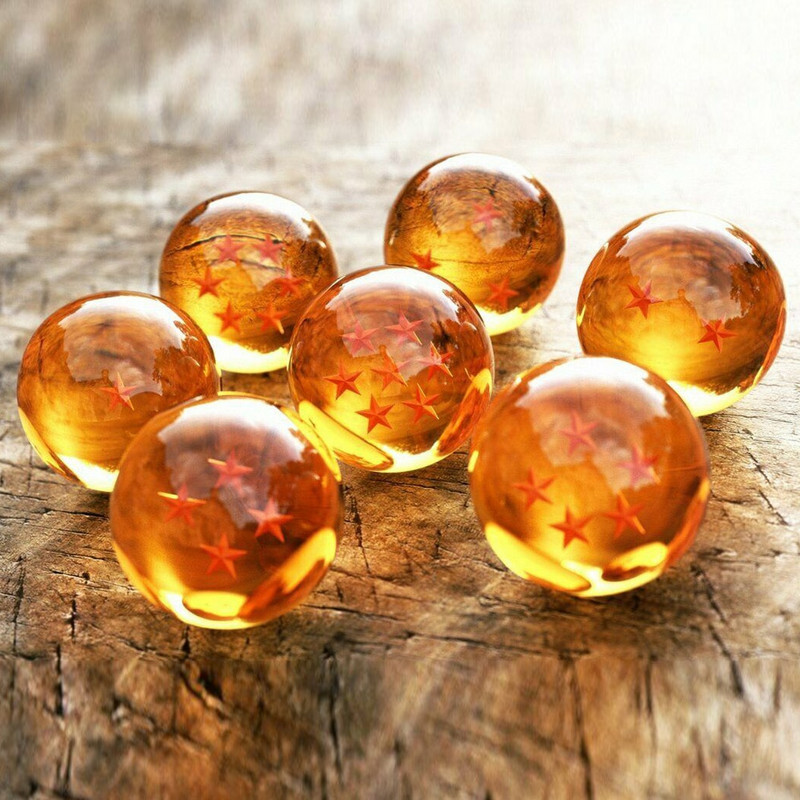 7 db 3,5 cm-es Seven Stars Ball Crystal Balls készlet Gyűjtemény dobozban Klasszikus akciófigurák Játékok Ajándékok