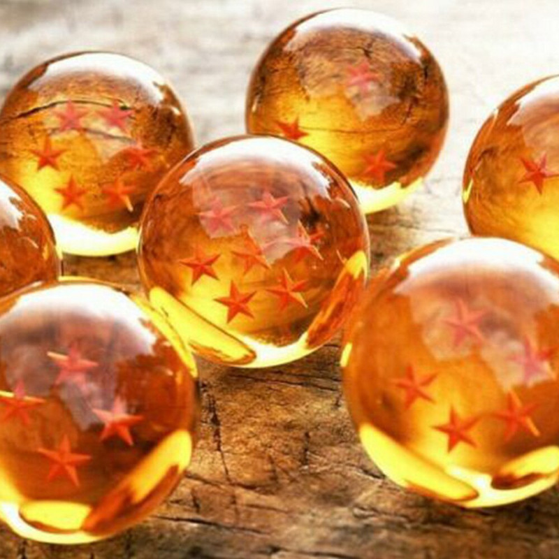 7 db 3,5 cm-es Seven Stars Ball Crystal Balls készlet Gyűjtemény dobozban Klasszikus akciófigurák Játékok Ajándékok