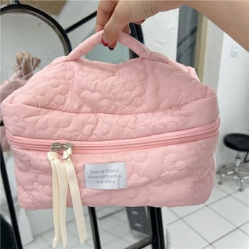 Ins Soft Flower Cosmetic Bag Macaron Colour Portable Large-capacity Toiletries Organizer Женска чанта за съхранение Калъфи за грим