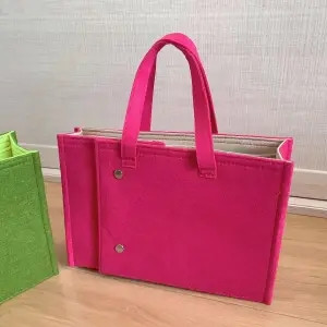 Geantă de depozitare din pâslă din poliester pentru femei Genți de mână de lux HACO-KABE Genți pliabile pentru cărți pentru studenți Geanta de afaceri pentru fete Geanta pentru laptop