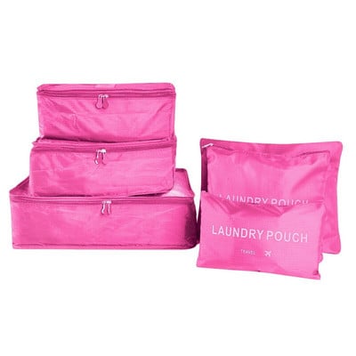 6 vnt. Kelionių organizatorius Krepšiai Nešiojami Bagažo tvarkytuvės Drabužiai Tvarkingas Krepšys Lagaminas Pakavimas Skalbinių Krepšys Laikymo dėklai