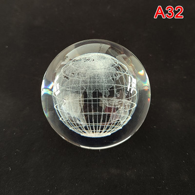 3D faragott kristálygömb papírnehezék állvánnyal gyógyító üveggömb miniatűr üvegmodell esztétikai kézműves 60 mm-es lakberendezés