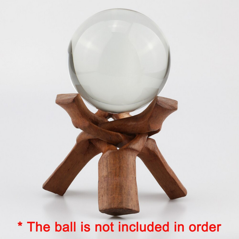 Fa kijelző állvány kristályüveg lencse golyós fényképezéshez lencsegolyó alapkő tojás talapzat varázsgömb gömb tartó lakberendezés