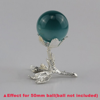 Метална стойка за дисплей за кристална стъклена топка за обектив Голяма основа за топка за гадателска фотография 60 мм 80 мм Държач за глобус с магическа сфера