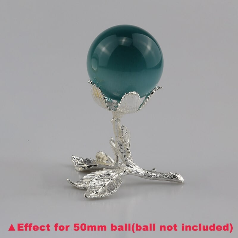 Fém kijelzőállvány kristályüveg lencsés golyóhoz, nagy jóslási fotózáshoz, lensball talp 60 mm-es 80 mm-es mágikus gömbgömb tartó