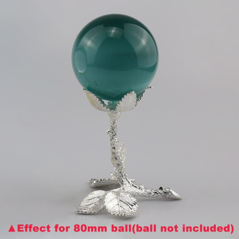 Fém kijelzőállvány kristályüveg lencsés golyóhoz, nagy jóslási fotózáshoz, lensball talp 60 mm-es 80 mm-es mágikus gömbgömb tartó