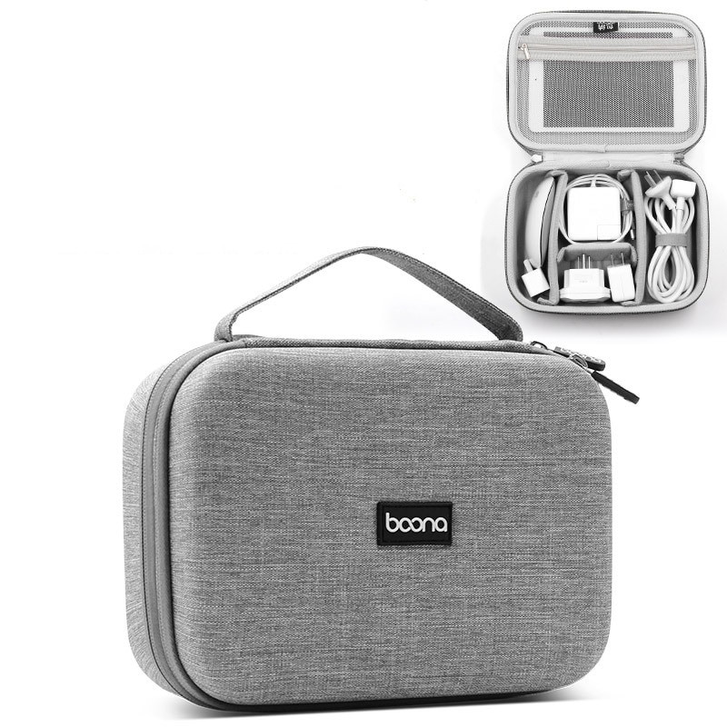 TUUTH kábeltároló táska adatrendező notebookhoz Power Bank töltő U lemezes fülhallgató elektronikus tartozékok fekete/szürke