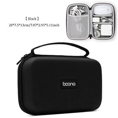 TUUTH ausinių dėklas, patogus kabelių laikymo krepšys kietiesiems diskams, USB, ausinėms, elektronikos tvarkyklei, vieno sluoksnio / dviejų sluoksnių