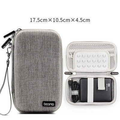 TUUTH ausinių dėklas, patogus kabelių laikymo krepšys kietiesiems diskams, USB, ausinėms, elektronikos tvarkyklei, vieno sluoksnio / dviejų sluoksnių