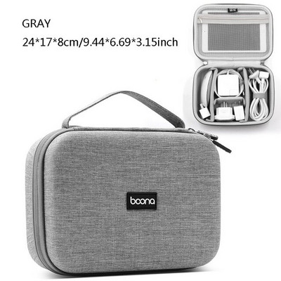 TUUTH ausinių dėklas, patogus kabelių laikymo krepšys kietiesiems diskams, USB, ausinėms, elektronikos tvarkyklei, vieno sluoksnio / dviejų sluoksnių