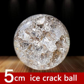 4/5/6cm Crystal Ice Crack Ball Sfera de sticla Feng Shui Ornament Fântână de apă stâncoasă Bonsai Ball Home Decor Figurină