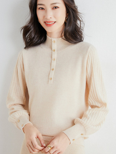 Dámsky tenký pletený sveter s gombíkmi