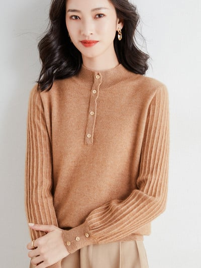 Dámsky tenký pletený sveter s gombíkmi