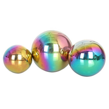 3бр. Външни градински топки от неръждаема стомана, градински глобус, огледало, гледащо полирана топка, градински декор, блестяща сфера