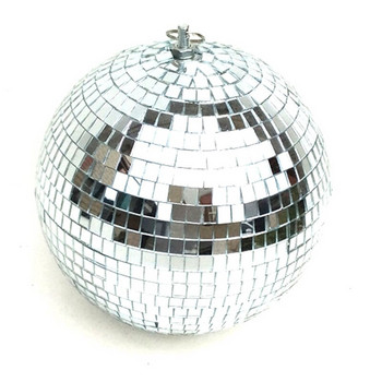 Цветен сценичен светлинен ефект 8 инча 20 см диско огледало блестяща топка Лека сребърна декорация за коледно парти