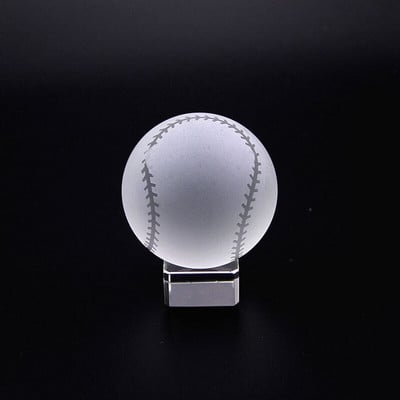 Atletiško sporto suvenyrų krištolo rutulio stiklo rutulys su stovu miniatiūrinis ornamentinis rutulinis įžeminimo krištolinis gaublys popierinis svarelis