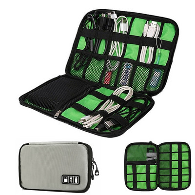 TUUTH utazási kábeltáska USB töltő fülhallgató vezetékes merevlemez tok kütyüszervező táska Power Bank ipad-hez