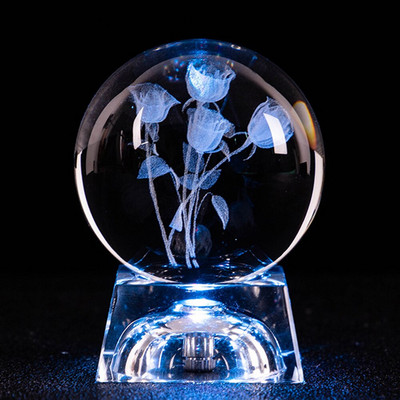 3D Naprendszer bolygók Kristálygömb tiszta szarvas lézergravírozott üveggolyó gömbgömb miniatűr irodai lakberendezés 60mm