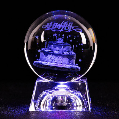 3D Naprendszer bolygók Kristálygömb tiszta szarvas lézergravírozott üveggolyó gömbgömb miniatűr irodai lakberendezés 60mm