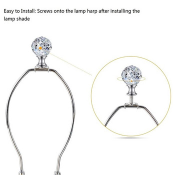 2 τεμάχια Clear Crystal Glass Ball Final Lamp Top Cap Diamond Top πόμολο αμπαζούρ